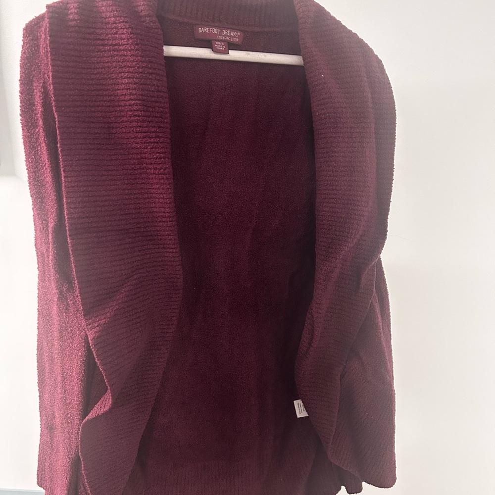 Barefoot Dreams Women's Deep Burgundy Cardigan